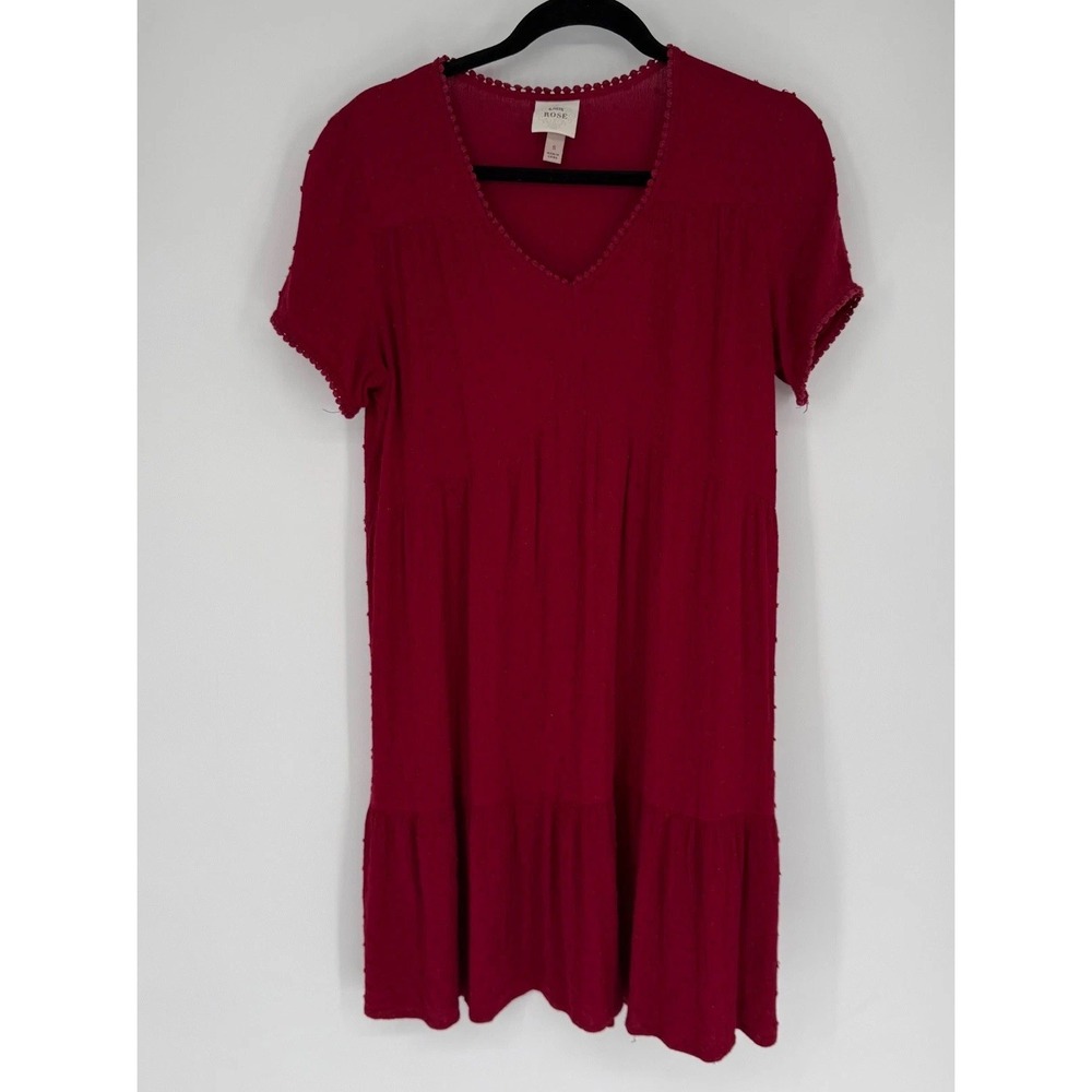 Knox Rose Dress Women's Small Red Swiss Elegant Sundress Feminine Festival